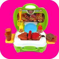 game cooking of the barbecue  for girls and boys logo