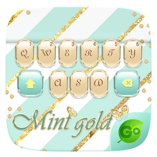Mint Gold GO Keyboard Theme 4.5