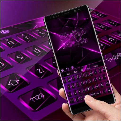 Stylish Black Purple Keyboard 10001002