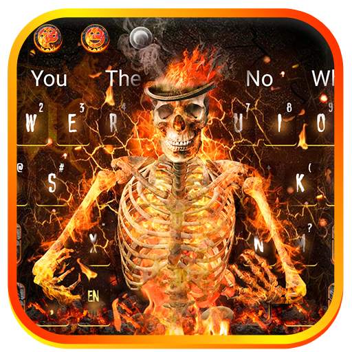 Fire Skull Keyboard 10001004