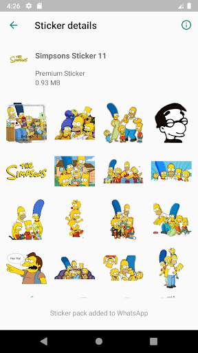 WAStickerApps Simpsons Sticker screenshot 3