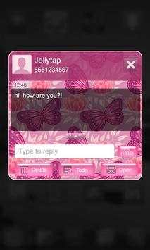 Pink Butterfly Go SMS Theme screenshot 4