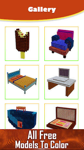 Magnetic Balls 3D - Paint by Number, Magnet World screenshot 1