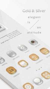 Gold&Silver GO Launcher Theme screenshot 1