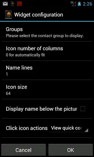 DW Contacts widget स्क्रीनशॉट 3