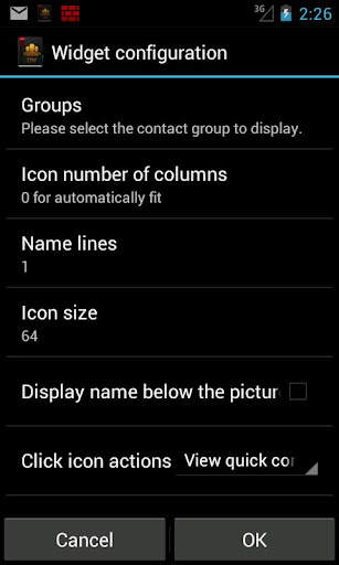 DW Contacts widget скриншот 3