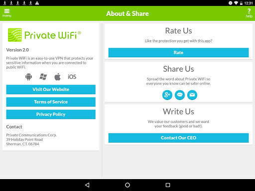 Private WiFi™ Mobile for AOL screenshot 10