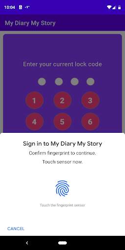 My Diary My Story  - With Lock and fingerprint screenshot 1