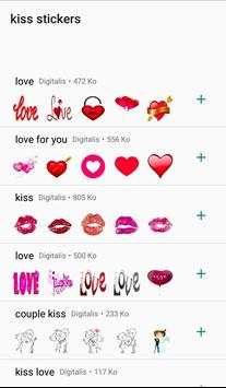 kiss stickers screenshot 1