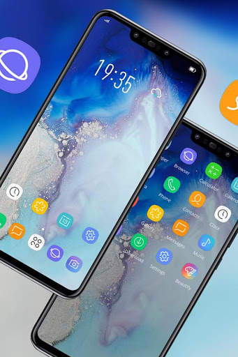 Blue Jade theme one plus 7 hd note 10 launcher screenshot 1