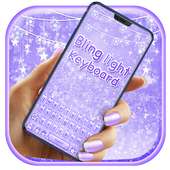 Teclado de luz bling icon