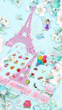 Glitter Paris Tower Keyboard Theme screenshot 3