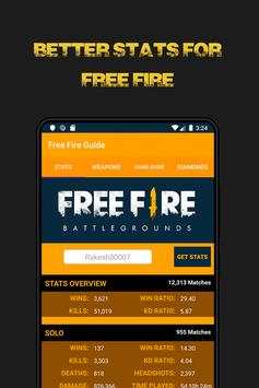 Stats for free fire - Diamonds, Guide, Weapons screenshot 2