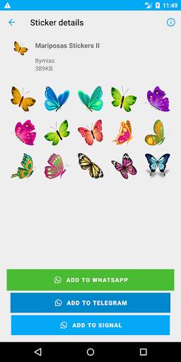 Butterfly Sticker for Telegram WhatsApp Signal 🦋 screenshot 6
