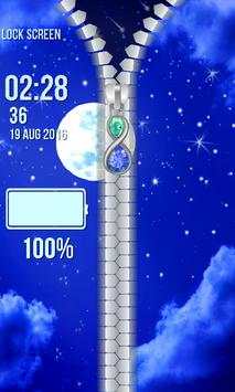 Moon Zipper Lock Screen screenshot 4