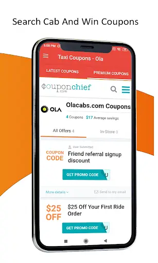 OLA Taxi and Auto Coupons screenshot 5