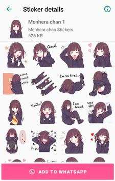 Menhera chan Stickers screenshot 2