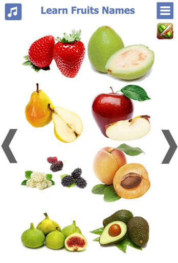 Learn Fruits Name 🍓🍉🍍🍎 Fruits name in english screenshot 1
