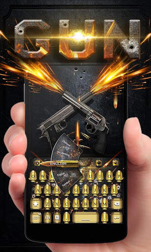 Gun GO Keyboard Theme & Emoji screenshot 4