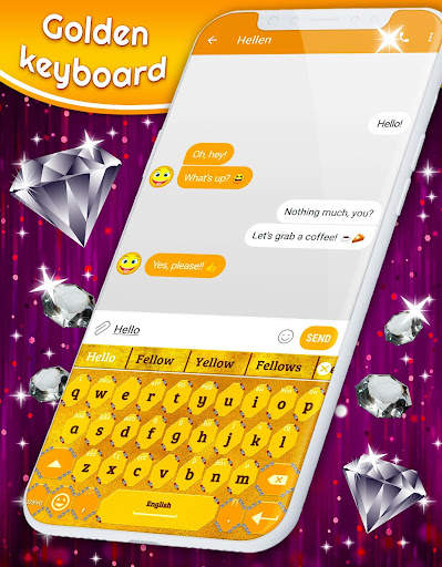 Gold Keyboard 👑 Golden Shine Themes Keyboards screenshot 4