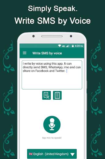 Write SMS by Voice - Voice Typing, Speech to Text screenshot 1