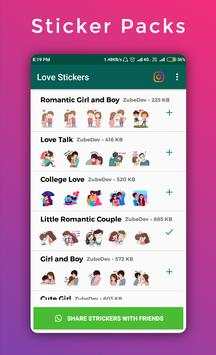 Love & Romantic Stickers For Whatsapp - WAStickers screenshot 2
