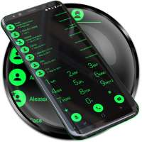 Dialer Theme Black Green drupe icon