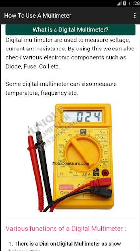 Electrical Tools How To Use A Digital Multimeter скриншот 1