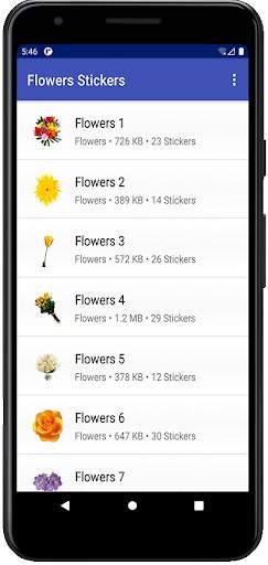 Flowers stickers for WhatsApp and Telegram screenshot 1
