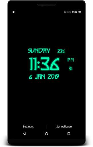 Digital Clock Live Wallpaper screenshot 6