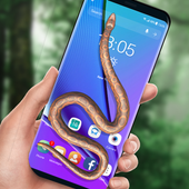 ikon Snake on Screen Live Wallpaper &amp; Launcher Prank