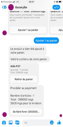 BazaryBe (Facebook Messenger Shop en 5 minutes) screenshot 7