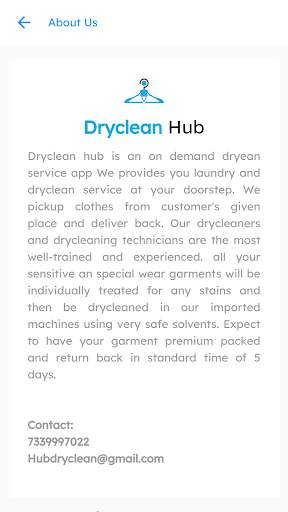 Dryclean Hub 7 تصوير الشاشة
