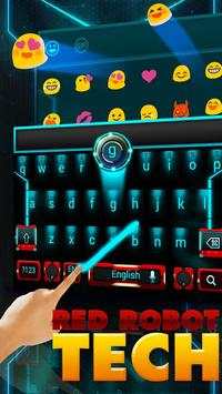 red robot keyboard blue neon screenshot 3