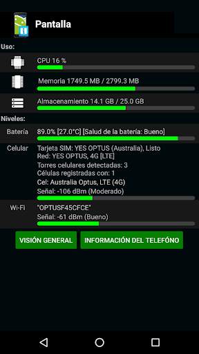 Información del telefóno (Phone information) screenshot 5