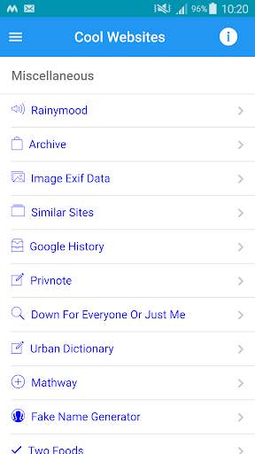 Cool Websites screenshot 1