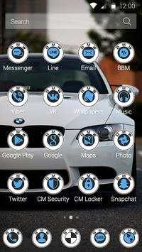 White BMW Theme 3 تصوير الشاشة