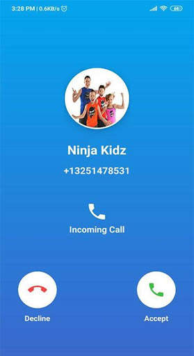 Ninja Kidz TV Game Fake Call & Video 3 تصوير الشاشة