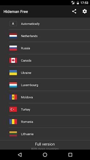 Hideman Free VPN screenshot 1