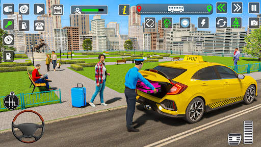 USA City Taxi Driver Mania Fun screenshot 2