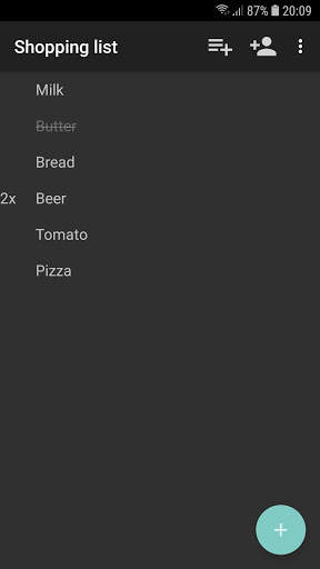 Shopping list screenshot 3