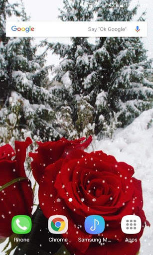 Winter Rose Live Wallpaper screenshot 3