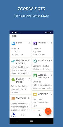 GTD Simple Free screenshot 1