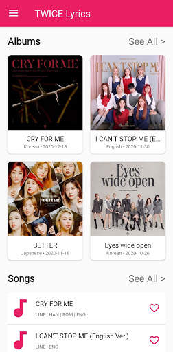 TWICE Lyrics Offline screenshot 1