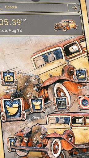 Vintage Car Painting Theme screenshot 1