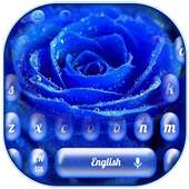 Romantic Blue Rose Keyboard on 9Apps