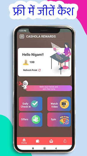 Cashola: Free Cash -Watch video -Spin Win screenshot 1