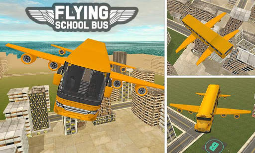 Flying School Bus Sim 2017 screenshot 3