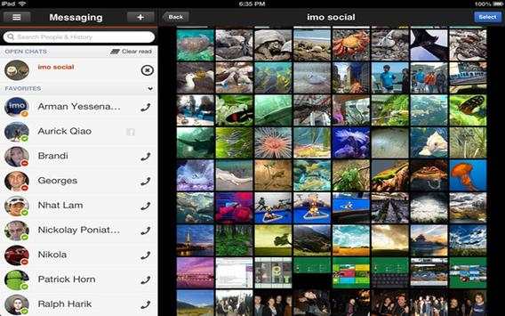 Share photo selfie with imo screenshot 1
