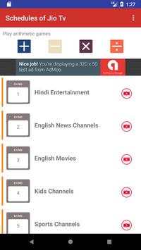 Schedules of Jio Tv screenshot 1